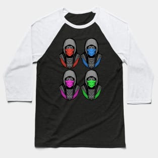 Four Ninjas Pose v1 Baseball T-Shirt